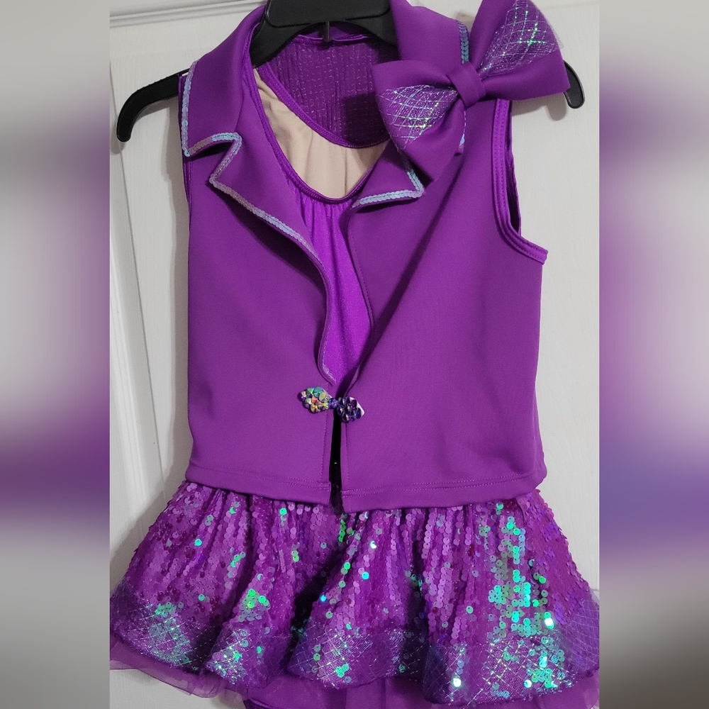 Weissman Purple Sequin Dance Costume